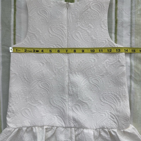 Victoria Beckham White Brocade Drop-Waist Dress for Girls - Picture 8 of 8